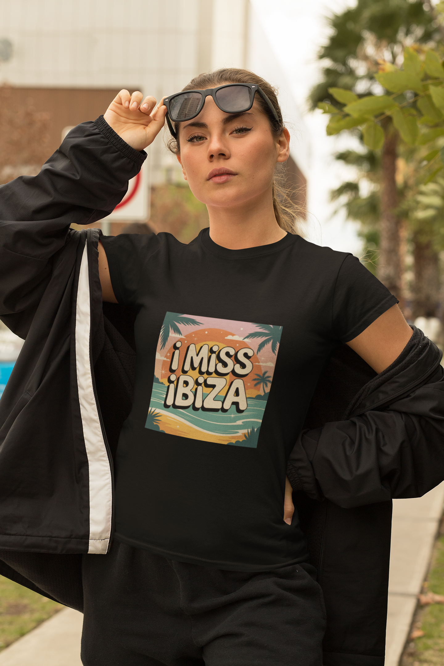 I Miss Ibiza – Tropical Sunset Vibes Unisex T-Shirt